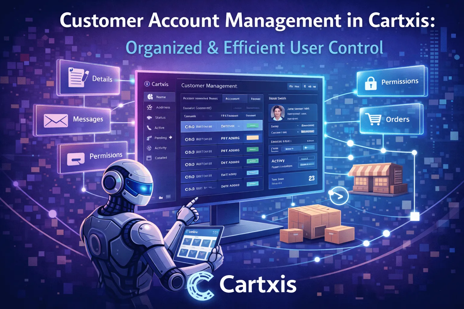 Customer Account Management in Cartxis: Organized & Efficient User Control